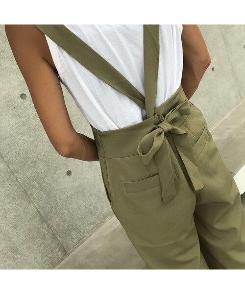 copine（コピン）の「バッグリボンワイドサロペット(2color)【クリックポスト対象商品】（サロペット/オーバーオール・レディース・その他）」の14枚目の写真