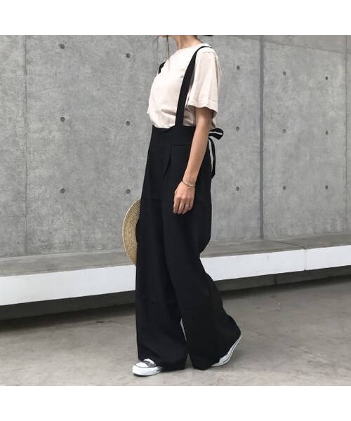 copine（コピン）の「バッグリボンワイドサロペット(2color)【クリックポスト対象商品】（サロペット/オーバーオール・レディース・その他）」の9枚目の写真