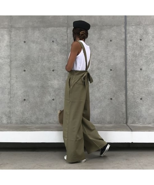 copine（コピン）の「バッグリボンワイドサロペット(2color)【クリックポスト対象商品】（サロペット/オーバーオール・レディース・その他）」の7枚目の写真