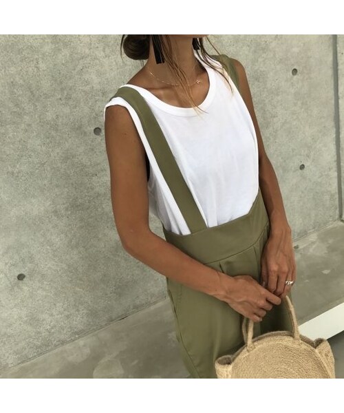 copine（コピン）の「バッグリボンワイドサロペット(2color)【クリックポスト対象商品】（サロペット/オーバーオール・レディース・その他）」の13枚目の写真