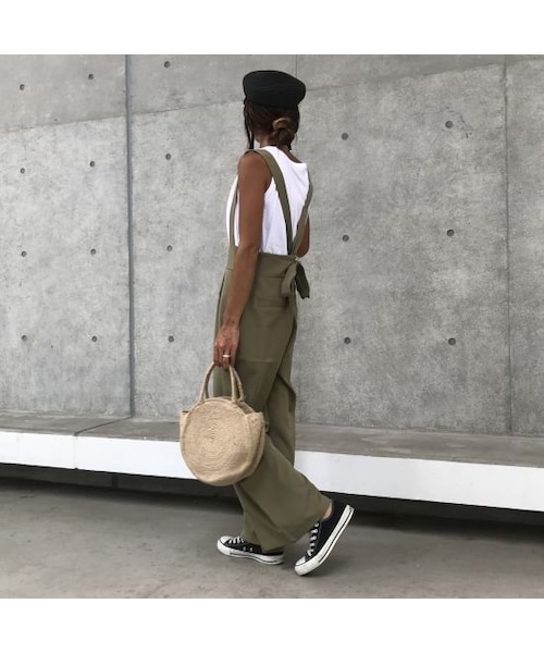 copine（コピン）の「バッグリボンワイドサロペット(2color)【クリックポスト対象商品】（サロペット/オーバーオール・レディース・その他）」の2枚目の写真