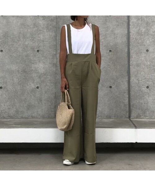 copine（コピン）の「バッグリボンワイドサロペット(2color)【クリックポスト対象商品】（サロペット/オーバーオール・レディース・その他）」の5枚目の写真