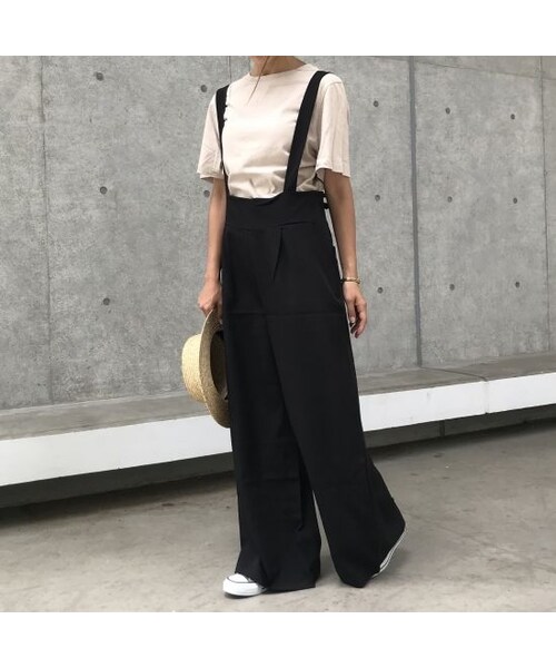 copine（コピン）の「バッグリボンワイドサロペット(2color)【クリックポスト対象商品】（サロペット/オーバーオール・レディース・その他）」の8枚目の写真