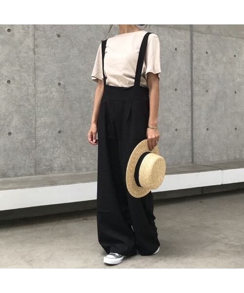 copine（コピン）の「バッグリボンワイドサロペット(2color)【クリックポスト対象商品】（サロペット/オーバーオール・レディース・その他）」の10枚目の写真