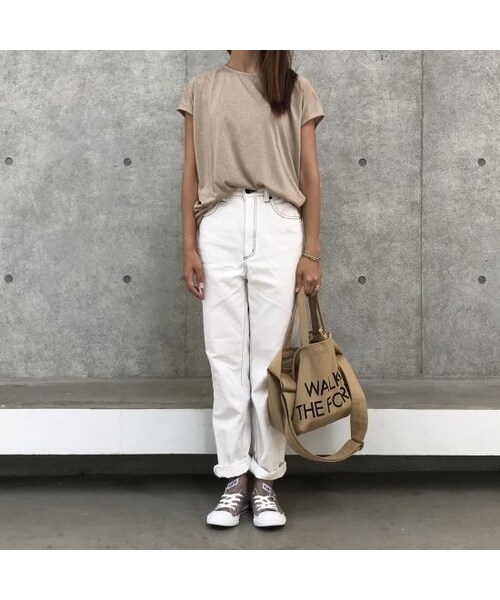 copine（コピン）の「ゆるてろ素材！背中VネックフレンチスリーブロングTシャツ(3color)【クリックポスト対象商品】（Tシャツ/カットソー・レディース・その他）」の4枚目の写真