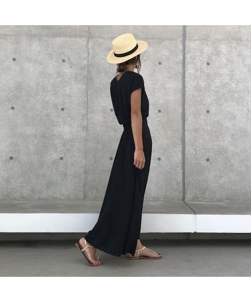 copine（コピン）の「ゆるてろ素材！背中VネックフレンチスリーブロングTシャツ(3color)【クリックポスト対象商品】（Tシャツ/カットソー・レディース・その他）」の15枚目の写真