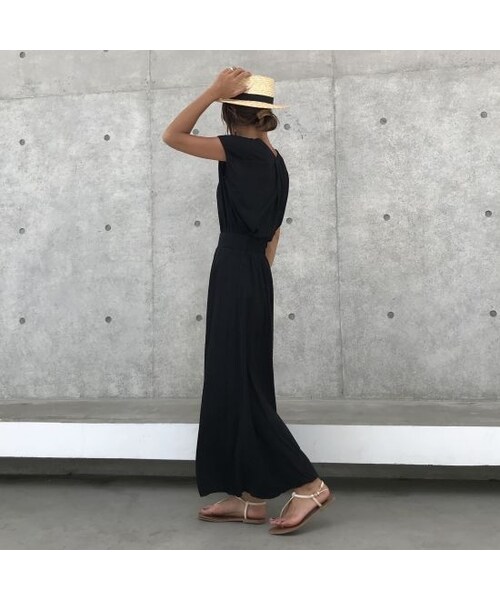 copine（コピン）の「ゆるてろ素材！背中VネックフレンチスリーブロングTシャツ(3color)【クリックポスト対象商品】（Tシャツ/カットソー・レディース・その他）」の10枚目の写真