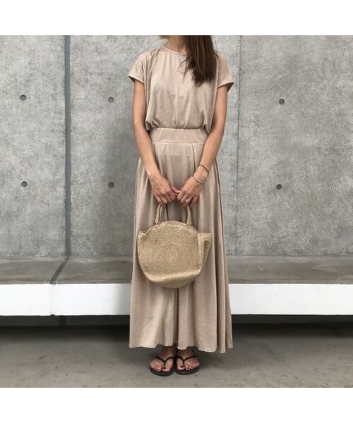 copine（コピン）の「ゆるてろ素材！フレアマキシスカート/ロングスカート(3color)【クリックポスト対象商品】（スカート・レディース・その他）」の2枚目の写真