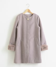 MAJESTIC LEGON | 【予約法品】ファー袖ノーカラーコート(ジャケット/アウター)