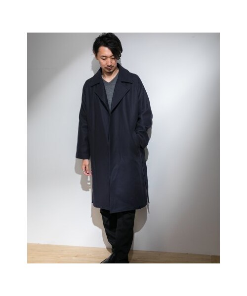 URBAN RESEARCH ROSSO WOMEN（アーバンリサーチ　ロッソ）の「【予約】スーパー100'sメルトンオーバーコート（ジャケット/アウター・メンズ・NAVY/GRAY・S/M/L/XL）」の9枚目の写真