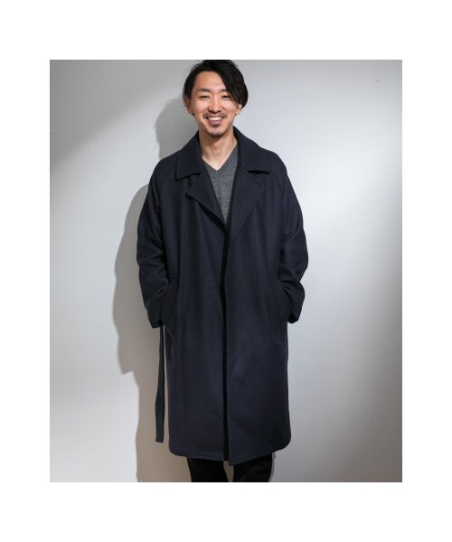 URBAN RESEARCH ROSSO WOMEN（アーバンリサーチ　ロッソ）の「【予約】スーパー100'sメルトンオーバーコート（ジャケット/アウター・メンズ・NAVY/GRAY・S/M/L/XL）」の7枚目の写真