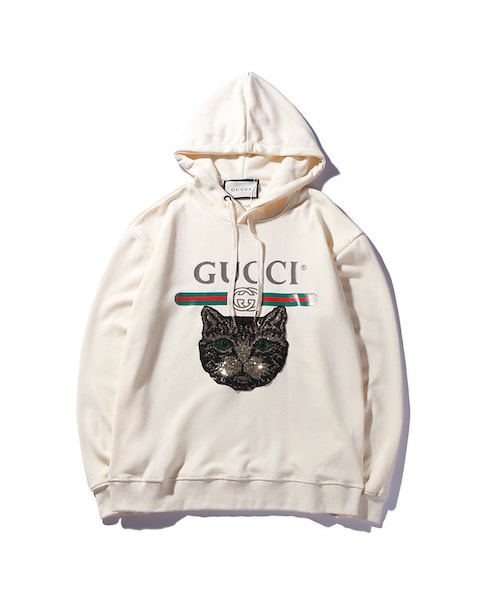 TOMMY HILFIGER（トミーヒルフィガー）の「GUCCI (グッチ) スウェット  フード 付き  猫プリント カジュアル トップス  ima-903（Tシャツ/カットソー・メンズ・その他）」の4枚目の写真