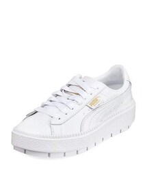 PUMA | Puma Basket Trace Ostrich-Embossed Platform Sneaker(その他シューズ)