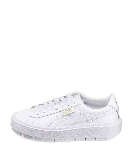 PUMA（プーマ）の「Puma Basket Trace Ostrich-Embossed Platform Sneaker（その他シューズ・レディース・White・8.5b/10.5b/11b/5.5b/9.5b/9b/6.5b/6b/10b/8b/7b/7.5b）」の4枚目の写真