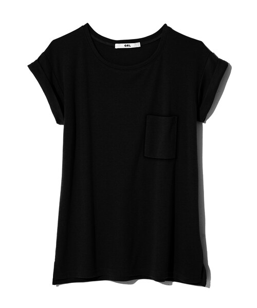 GRL（グレイル）の「ロールアップ袖ポケット付きTシャツ（T