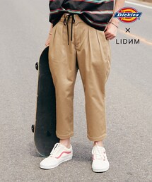 LIDNM | Dickies × LIDNM テーパードステッチパンツ【ベージュ】(チノパンツ)