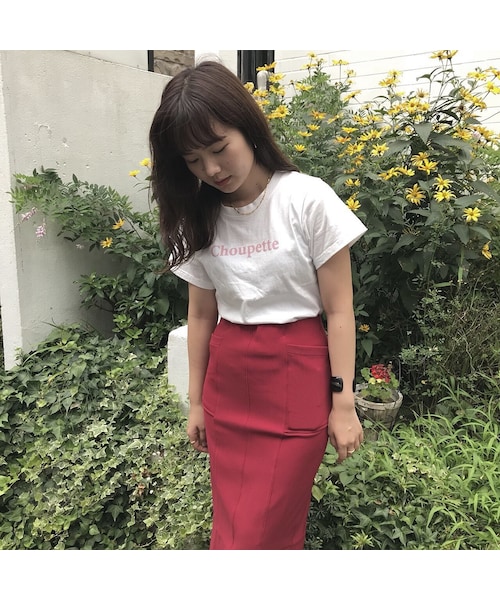 ADIRA（アディラ）の「choupette T（Tシャツ/カットソー・レディース・ブラック/ホワイト/レッド・FREE）」の2枚目の写真