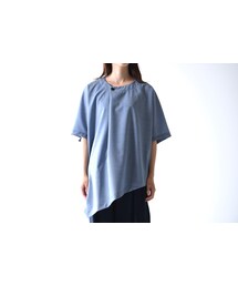 ETHOSENS | ETHOSENS トロピカルウールノーカラーカットソー sachs(Tシャツ/カットソー)