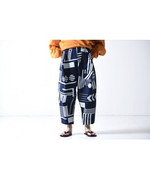 sneeuw | sneeuw モンタージュプリントコクーンパンツ navy(その他パンツ)