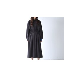 sneeuw | sneeuw タックショルダーワンピース charcoal gray(ワンピース)