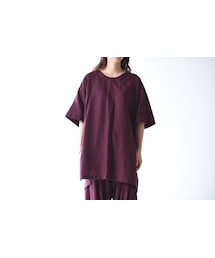 YANTOR | YANTOR Geometric Wide Pullover / wine red(Tシャツ/カットソー)