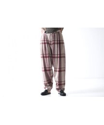 YANTOR | YANTOR Amunzen Check 6tuck Pants wine(その他パンツ)