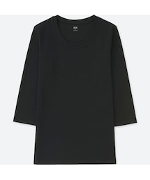 UNIQLO | コンパクトコットンクルーネックT（7分袖）(Tシャツ/カットソー)