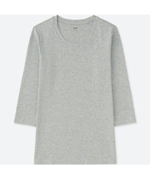 UNIQLO | コンパクトコットンクルーネックT（7分袖）(Tシャツ/カットソー)