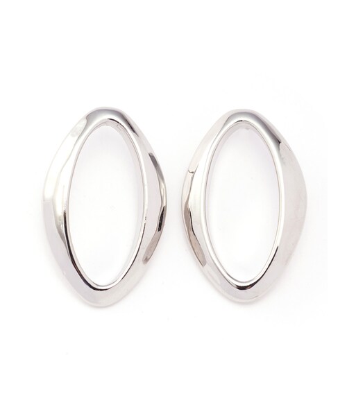 GRL（グレイル）の「オーバルフープピアス（ピアス（両耳用）・レディース・ゴールド/シルバー・F）」の2枚目の写真