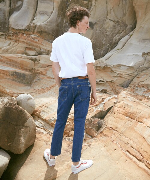 LIDNM（リドム）の「Lee × LIDNM テーパードデニム【サックス】（デニムパンツ・メンズ・ブルー・S.M.L）」の5枚目の写真