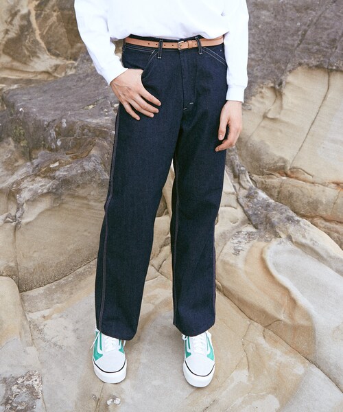LIDNM（リドム）の「Lee × LIDNM ペインターデニム【インディゴ】（デニムパンツ・メンズ・ブルー・S.M）」の2枚目の写真