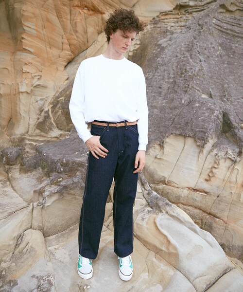 LIDNM（リドム）の「Lee × LIDNM ペインターデニム【インディゴ】（デニムパンツ・メンズ・ブルー・S.M）」の7枚目の写真