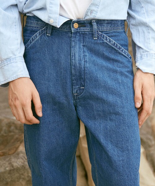 LIDNM（リドム）の「Lee × LIDNM ペインターデニム【サックス】（デニムパンツ・メンズ・ブルー・S.M）」の6枚目の写真
