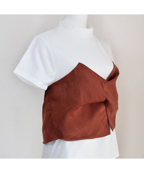 no brand（ノーブランド）の「[ RE-ARRIVAL ]   ヴィンテージサテンビスチェTOPS（Tシャツ/カットソー・レディース・その他）」の7枚目の写真