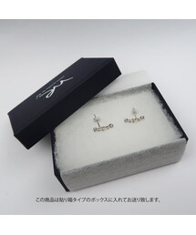 no brand（ノーブランド）の「S498 きらきら天然石の横長ピアス