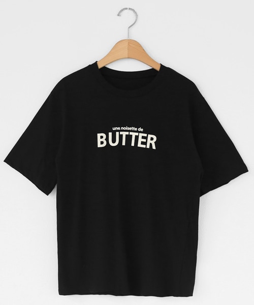 DHOLIC(ディーホリック)の「BUTTERプリントTシャツ(Tシャツ/カットソー・レディース・ブラウン/ブラック/イエロー・FREE)」の2枚目の写真