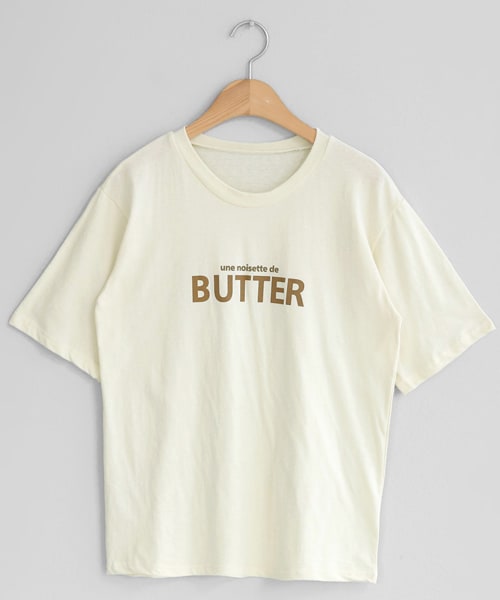 DHOLIC(ディーホリック)の「BUTTERプリントTシャツ(Tシャツ/カットソー・レディース・ブラウン/ブラック/イエロー・FREE)」の3枚目の写真