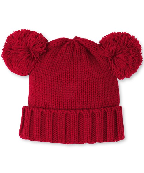 BRANSHES（ブランシェス）の「耳付きニットワッチ（ニットキャップ/ビーニー・キッズ・カラシ/レッド/杢グレー・S/M）」の3枚目の写真