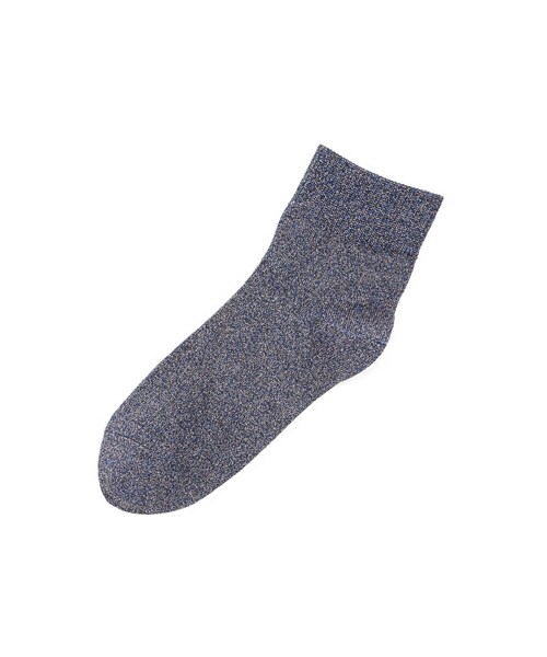 Tabio（タビオ）の「ラメ三つ杢ベタソックス（ソックス・靴下・レディース・クロシルバーモク/シロクロモク/アカアオキ/クリームモモサックス/クロミドリモモ/コンキンモモ・22.5～24.5cm）」の3枚目の写真