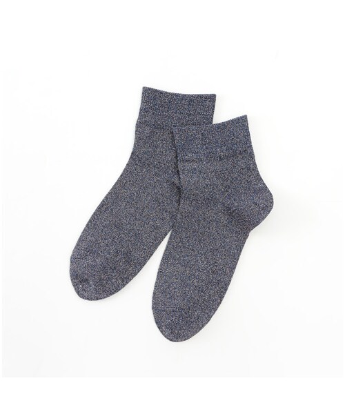 Tabio（タビオ）の「ラメ三つ杢ベタソックス（ソックス・靴下・レディース・クロシルバーモク/シロクロモク/アカアオキ/クリームモモサックス/クロミドリモモ/コンキンモモ・22.5～24.5cm）」の7枚目の写真