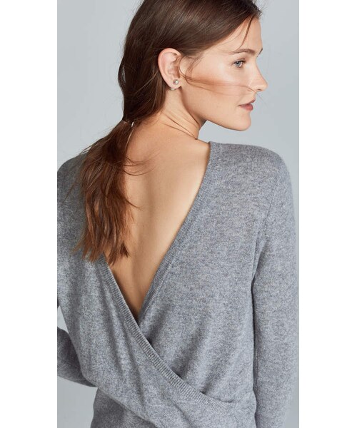 EQUIPMENT（エキップモン）の「Equipment Dante V Back Cashmere Sweater（ニット/セーター・レディース・Gray・XS/S/M/L）」の5枚目の写真