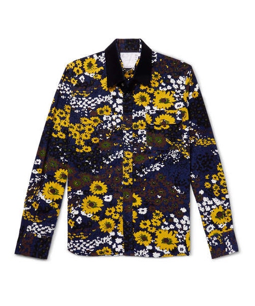 Sacai（サカイ）の「Sacai Floral-Print Cotton-Corduroy Shirt