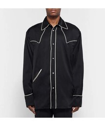 Dries Van Noten グレー/黒 ボタンシャツ 44 Dries Van Noten グレー/黒 ボタンシャツ 44 Dries Van Noten