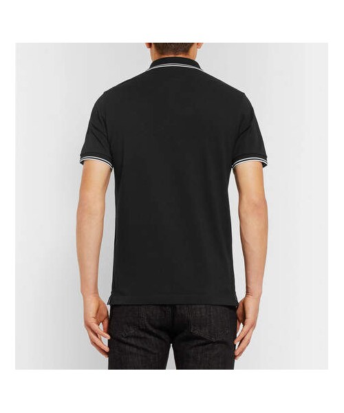STONE ISLAND(ストーンアイランド)の「Stone Island Slim-Fit Contrast-Tipped Stretch-Cotton Piqué Polo Shirt(ポロシャツ・メンズ・Black・XXL/S/L/XL/M)」の2枚目の写真