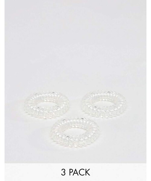 clear(クリア)の「Invisibobble Power Strong Hair Tie - Crystal Clear(ヘアアクセサリー・レディース・Crystal clear・One Size)」の1枚目の写真