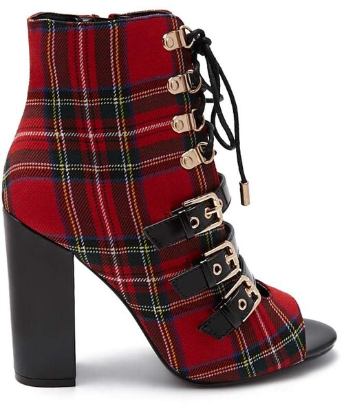 Forever 21 Plaid Ankle Boots - WEAR