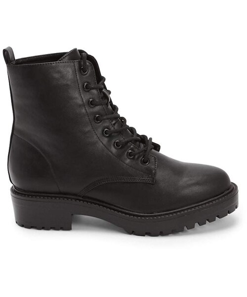 Faux Leather Combat Ankle Boots - WEAR