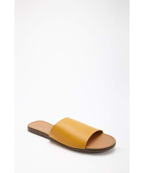 Forever 21 Faux Leather Slides