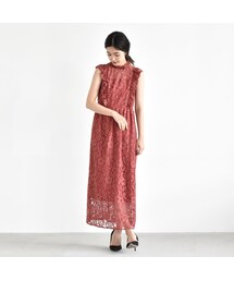 kaene（カエン）の「【OUTLET SALE】100287/ 総レースマキシワンピース