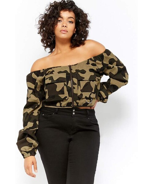 plus size off the shoulder jacket